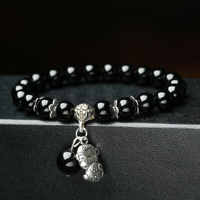 

Black Onyx Zodiac Fashion Crystal Accessories Bracelet