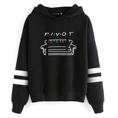 

New Fashion Letter Printed Pivot Sofa Hooded Sweatshirt Friends Tv Show Pullover Hoodie Long Sleeve Sweatshirt Tops