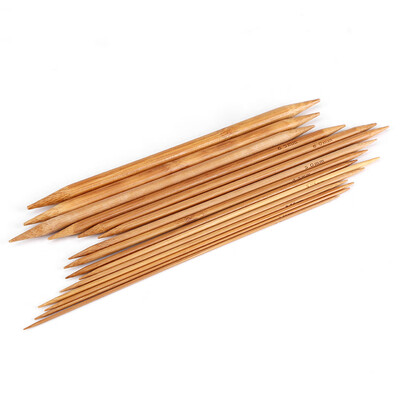 

Greensen Bamboo Knitting Needles Smooth Double Pointed Set 15 Sizes from 2mm to 10mm Knitting NeedlesBamboo Knitting Needle