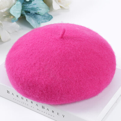 

Hat lady autumn&winter wool Beret Korean version of the Japanese version of the student painter hat British pumpkin bud hat