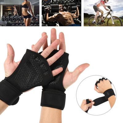 

1 Pair Weightlifting Training Gloves Fitness Sports Body Building Gymnastics Handgrips Gym Hand Palms Protector Gloves