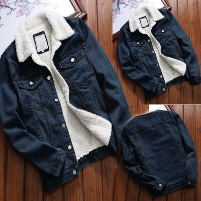 

Toponeto Women Autumn Winter Denim Upset Jacket Vintage Long Sleeve Loose Jeans Coat