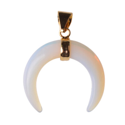 

Sterling Silver Crescent Moon Pendant NecklaceRing for Women Girl 18"