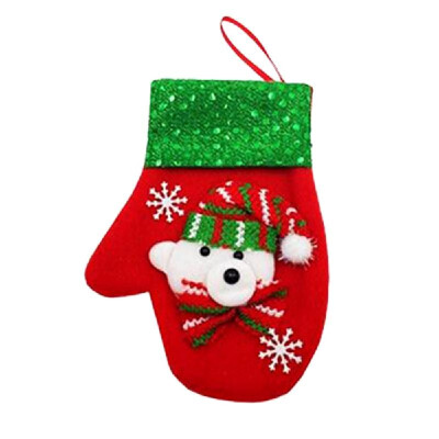 

Christmas Candy Bag Cutlery Bag Glove Shape for Christmas Party Dining Table Decoration