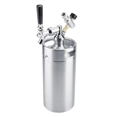 

Greensen 36L Mini Stainless Steel Keg with Faucet Pressurized Home Brewing Craft Beer Dispenser System
