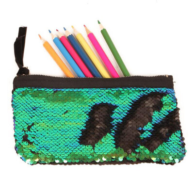 

Kid Pen BagGlitter Fashion Sequin Pencil Case Stationery Pen Bag Make Up Pouch