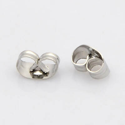 

304 Stainless Steel Ear Nuts Stainless Steel Color 5x35x2mm Hole 1mm