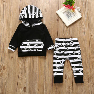 

Halloween Infant Baby Boys Tops Hoodie Pants Home Outfits 2Pcs Set Clothes 0-2T