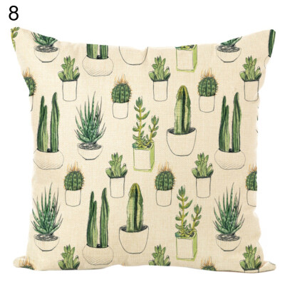 

Tropical Plant Cactus Throw Pillow Case Cushion Cover Sofa Bed Office Home Decor