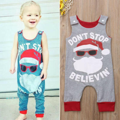 

US Newborn Toddler Baby Boy Girl Bodysuit Romper Jumpsuit Christmas Clothes Xmas