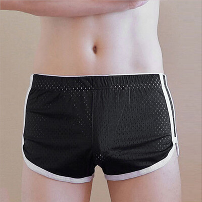 

Mens Mesh Swimming Low-waist Mens Breathable Bulge Briefs Boxer Underwear Shorts