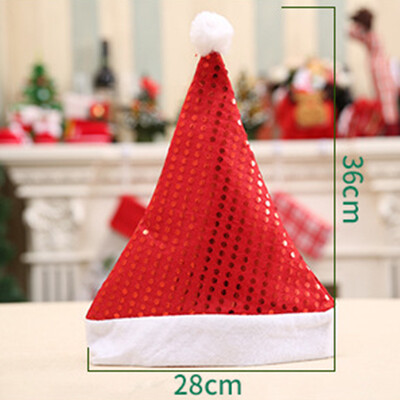 

Fashion Colorful Adult Sequin Party Santa Cap Fancy Christmas Hat Decoration