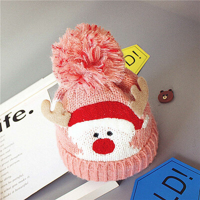 

Cute Elk Baby Girl Boy Pom Pom Ball Knitting Hat Winter Warm Beanie Cap