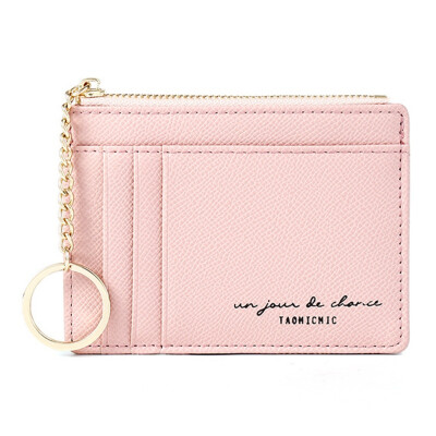 

Women Wallets 2019 Fashion Leather Zipper Purse Metal Chains Coin Purse Card Holder Money Bag 9 Colors Letters Print Wallets