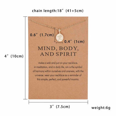 

Rinhoo Good karma Jewelry Hollow Palm Lotus Pendant Necklace Women New Minimalist Clavicle Chain Choker Necklace With Wish Card