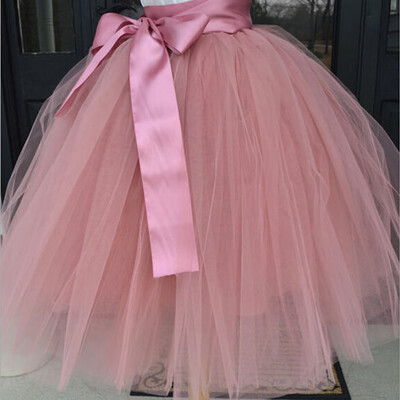 

7 Layers Women A Line Tulle Tutu Skirt Party Princess Ballet Dress Knee Length