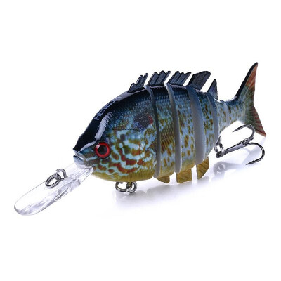 

10cm12g Lifelike 6 Jointed Sections Swimbait Fishing Lure Crankbait Hard Bait Fish Hook Fishing Tackle