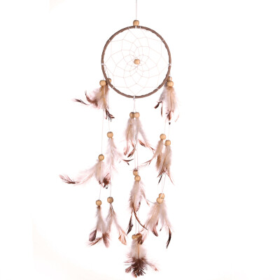 

Coffee Dream Catcher Handmade Feathers Wall Car Hanging Decor Ornament