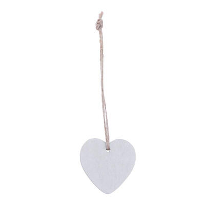 

10pcs Mini Heart Wooden Pendants Ornaments Wood Craft Party Wedding Decor