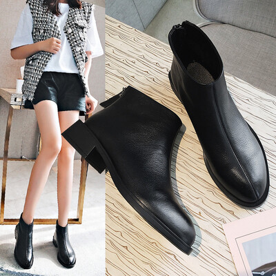

The first layer of leather ankle boots womens autumn&winter new European&American leather