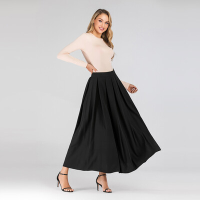 

Roseonmyhand Womens Autumn And Winter Solid Color Fashion Skirt High Waist Skirt