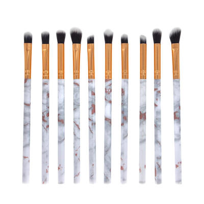 

10pcs Marble Pattern Fan-shape Eyeshadow Eyelash Eye Makeup Brushes Set Kit