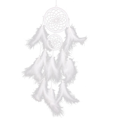 

White Feater Handmade Dream Catcher Car Wall hanging Crafts Gift
