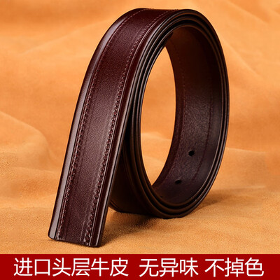 

Factory first layer cowhide belt real leather retro belt body pinhole strip customizable button buckle belt
