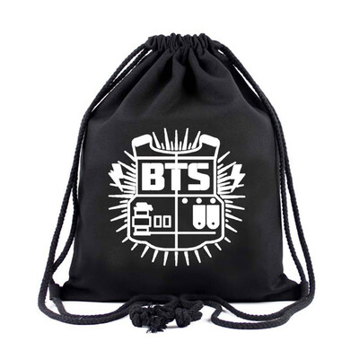 

KPOP BTS Bangtan Boys Drawstring Backpack Boys&Girls Students School Bag Star Surrounding School Bag