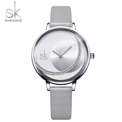 

Shengke Watch Women Luxury Crystal Watch Reloj Mujer Leather Band Diamond Ladies Quartz Watch Women Watches Montre Femme 2019