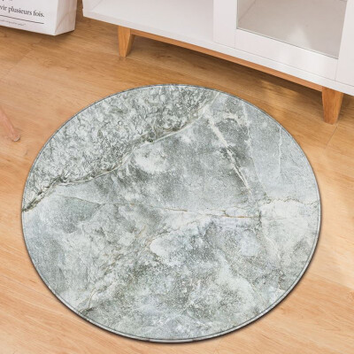 

Gobestart Fashion Marble Pattern Round Flannel Bathroom Kitchen Carpet 80cm