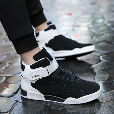 

Mens shoes summer high white shoes casual Joker autumn white canvas shoes tide shoes
