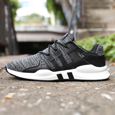 

Leyi mens shoes 2019 new Korean version of the wild casual shoes mens trend thick-soled wear-resistant shock-absorbing flying fabric running shoes