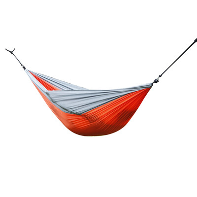 

Portable Parachute Nylon Fabric Travel Camping Hammock For Double Two Person Orange