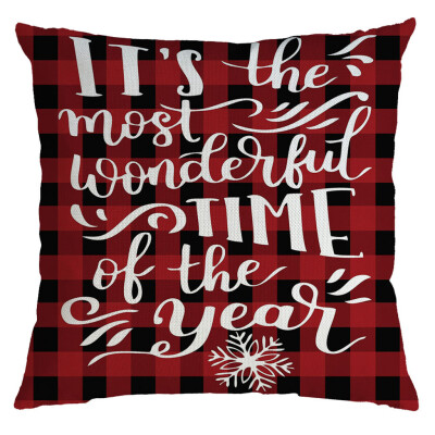 

Siaonvr Christmas Pillow Cover Pillowcases Decorative Sofa Cushion Cover 45x45cm