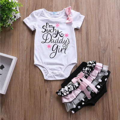 

Boutique Newborn Kids Baby Girl Cotton Romper Lace Shorts Skirt Summer Outfit