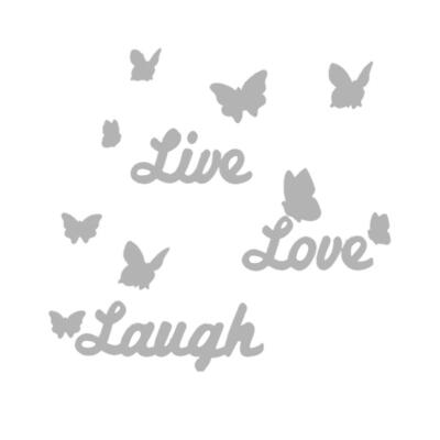 

DIY Mirror Butterfly Live Love Laugh Wall Sticker Home Decor Art Decal