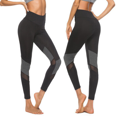 

Starmoon Ladies Stitching Hollow Breathable Hip Lifting Exercise Running Yoga Pants