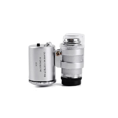 

LED Pocket Handheld 1PC New Magnifying Coins Microscope 60x Eye Jewelry Loop Loupe Magnifie