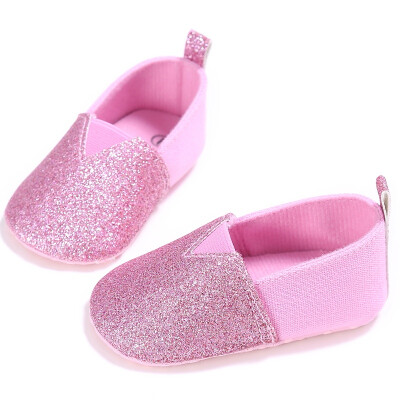 

Baby Girls Spring Sequin Patchwork Infant Fashion Shallow Toddler Kids Anti-skid Casual First Walkers Shoes