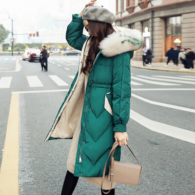 

Roseonmyhand Fashion Women Winter Warm Cotton Hooded Winter Long-Sleeved Overcoat