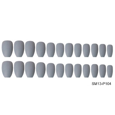 

24pcs Colorful Coffin Nails Matte False Nails Frosted Press On Nails Full Cover Medium Ballerina Artificial Nails Art Tips