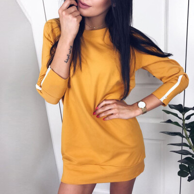 

Nomeni Women Casual Long Sleeve Dress Hoodies Jumper Pullover Ladies Sweatshirt Tops