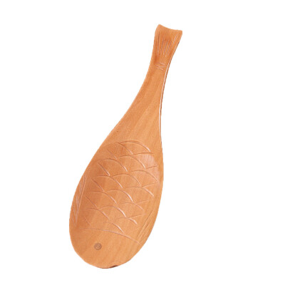 

Toponeto Wooden Fish Pattern Rice Food Spoon Kitchen Cooking Tools Utensil Scoop Paddle