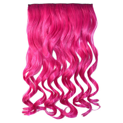 

Gobestart Cosplay Type Wigs Long Curly Hair Hot Pink