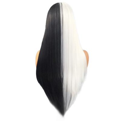 

〖Follure〗Long Straight Natural Black Synthetic Lace Front Wigs For Ladies Heat Resistant