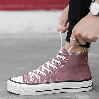 

Summer canvas mens shoes Korean version of the trend of wild low to help tide shoes mens casual shoes breathable student couple shoes