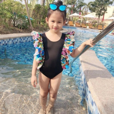 

Toddler Baby Girls Summer One-piece Sleeveless Floral Ruffle Swimwear Swimsuit Bathing Suit Beachwear