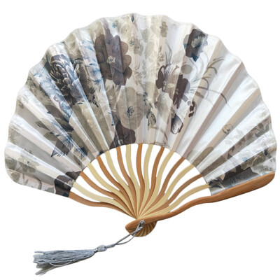

Siaonvr Chinese Style Hand Held Fan Bamboo Paper Folding Fan Party Wedding Decor