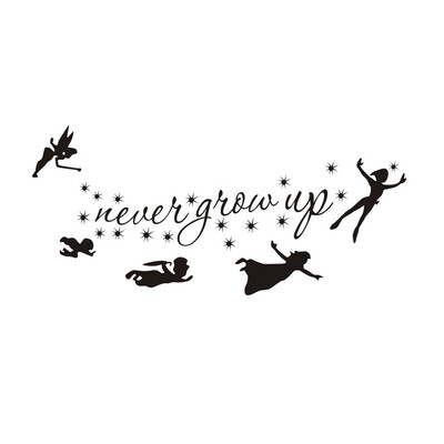 

Magic elf Star Never Give Up Quote Wall Decal Kids Baby Bedroom Nursery DIY Deco